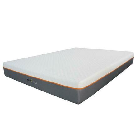 EUROCAN MFG 9 in. Memory Foam Mattress, Cal King Size MT-BR09CK-01